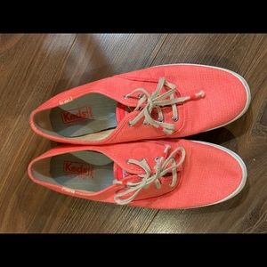 Keds neon coral shoes